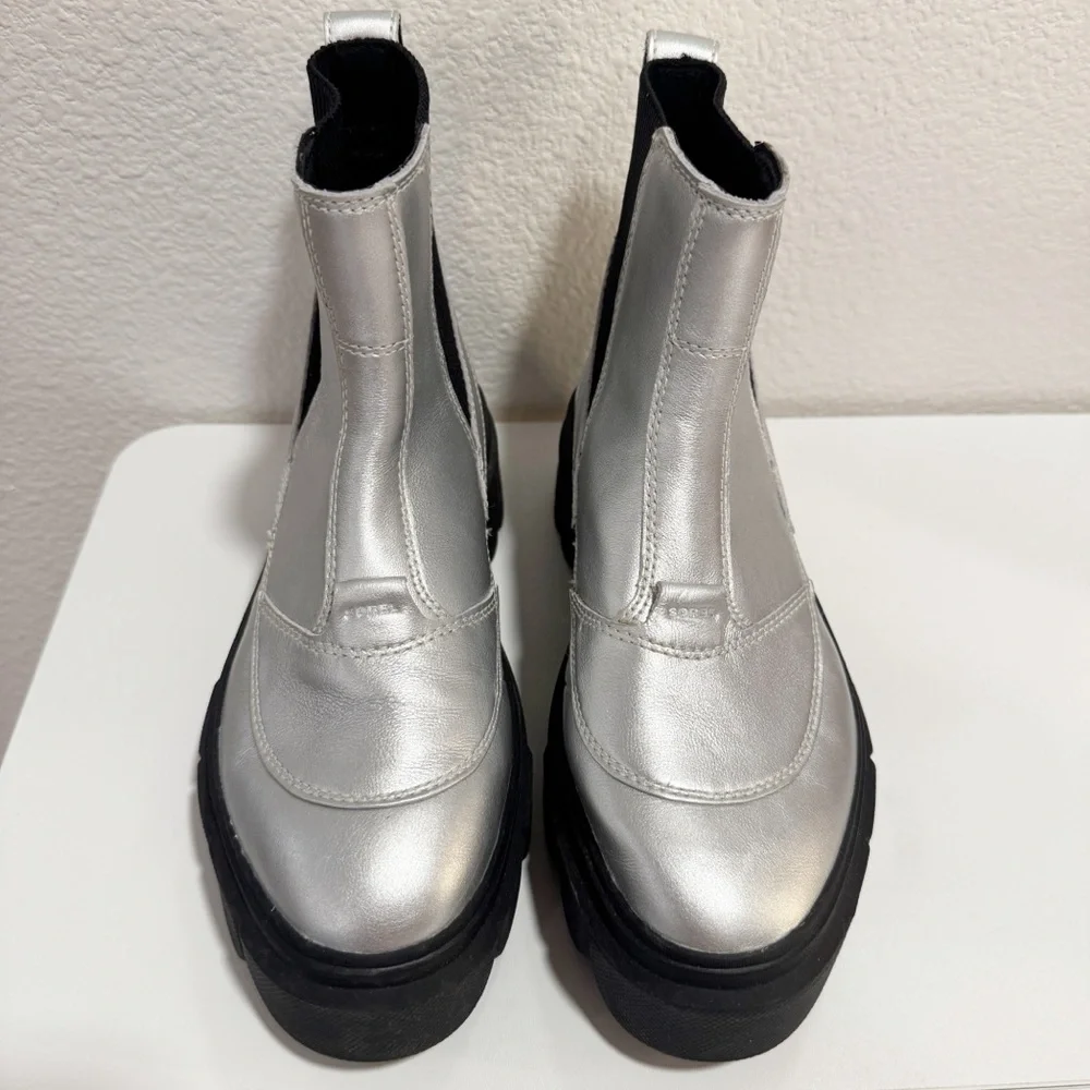Sorel Caribou X Boot Chelsea Pure Silver/Black Boots Size 7.5
